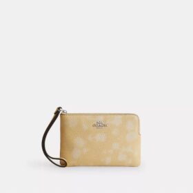 Corner Zip Wristlet with Floral Print