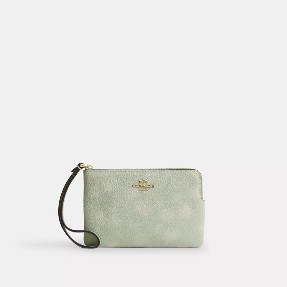 Corner Zip Wristlet with Floral Print