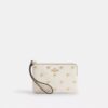 Corner Zip Wristlet with Heart Rivets