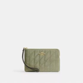 Corner Zip Wristlet with Quilting