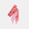 Country Club Floral Print Silk Skinny Scarf