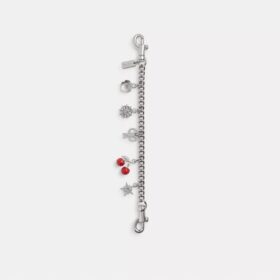 Crystal Motif Chain Bag Charm