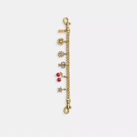 Crystal Motif Chain Bag Charm