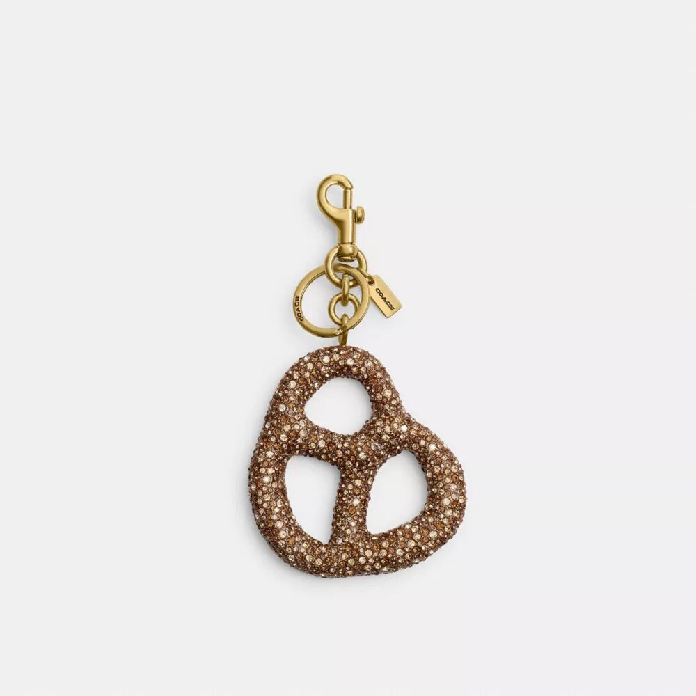 Crystal Pretzel Bag Charm
