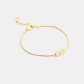Cube Pearl Rondelle Bracelet