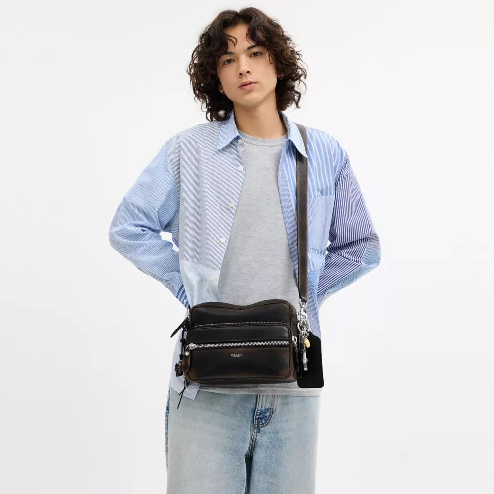 Dakota Crossbody Bag in Loved Leather with Charms