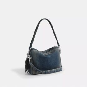 Dakota Crossbody Bag in Regenerative Cotton Denim with Charms