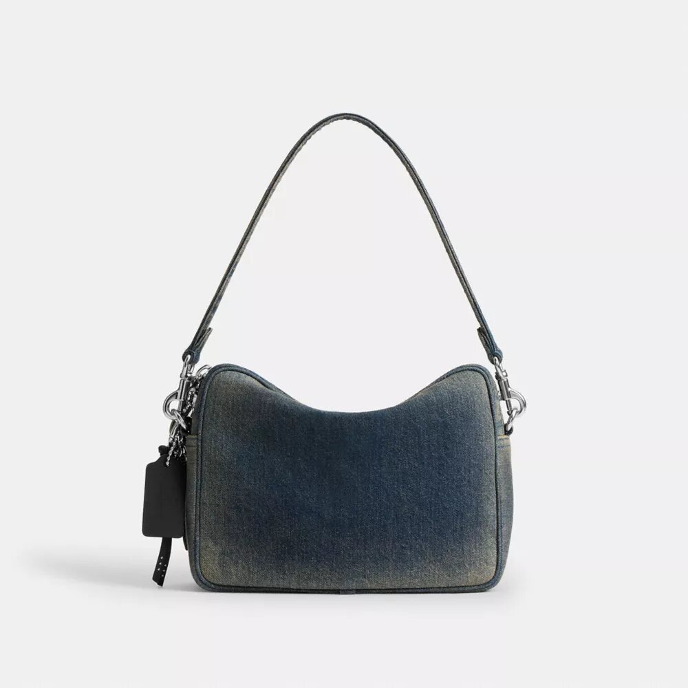 Dakota Crossbody Bag in Regenerative Cotton Denim with Charms