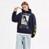 Dinosaur Collage Relaxed Hoodie in Organic Cotton
