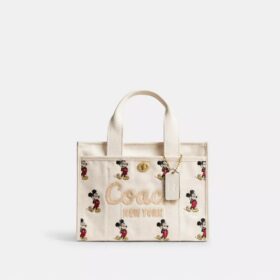 Disney X Coach Cargo Tote Bag 26 with Mickey Mouse in Regenerative Cotton Canvas