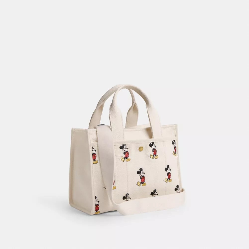 Disney X Coach Cargo Tote Bag 26 with Mickey Mouse in Regenerative Cotton Canvas