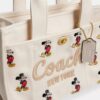 Disney X Coach Cargo Tote Bag 26 with Mickey Mouse in Regenerative Cotton Canvas