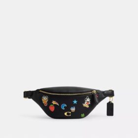 Disney X Coach Charter Belt Bag 7 with Sticker Print