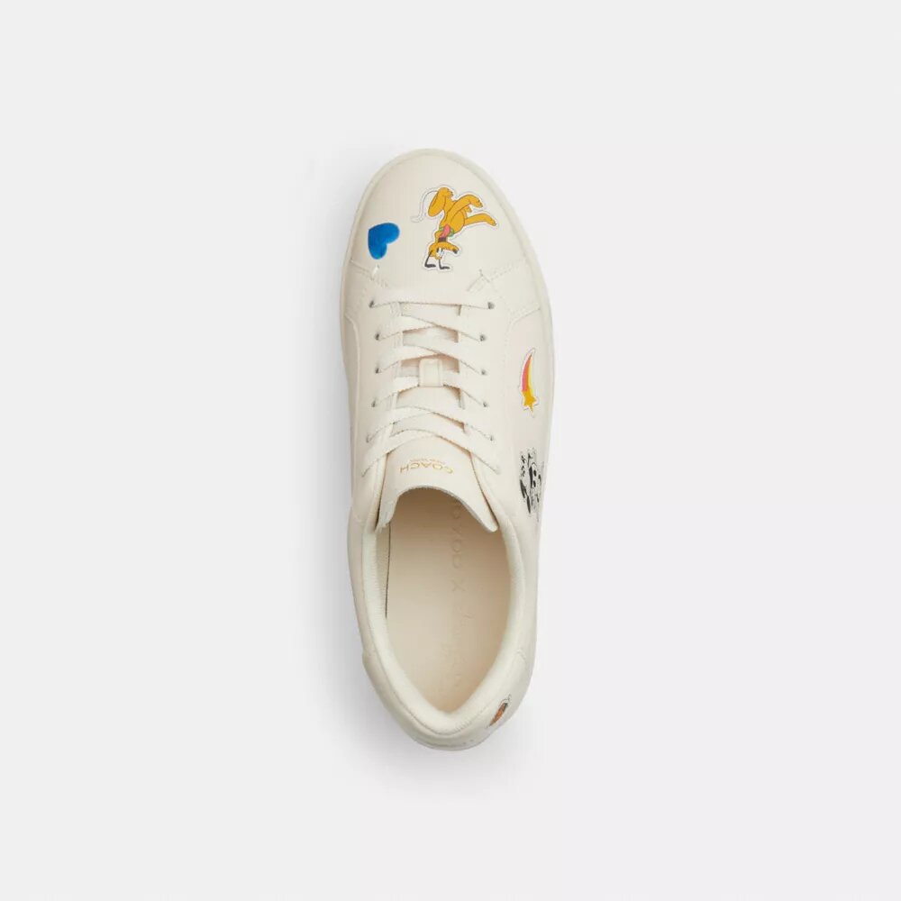 Disney X Coach High Line Sneaker with Sticker Print