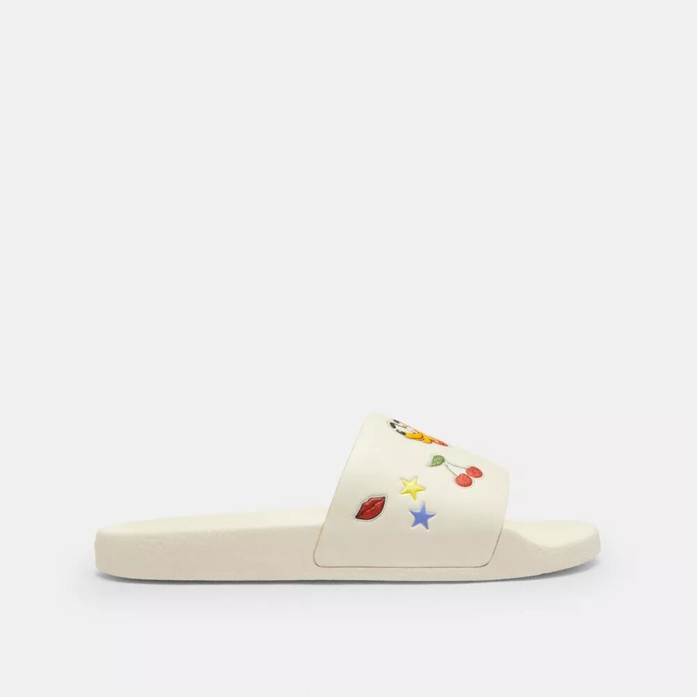 Disney X Coach Udele Sport Slide with Sticker Print