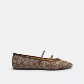 Double Buckle Mary Jane in Signature Jacquard
