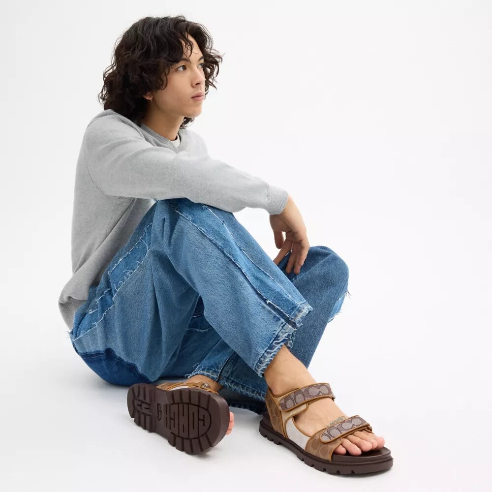 Double Strap Sandal in Signature