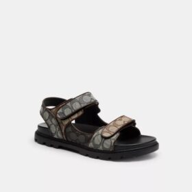 Double Strap Sandal in Signature Jacquard