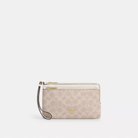 Double Zip Wallet in Signature Canvas