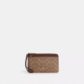 Double Zip Wallet in Signature Canvas