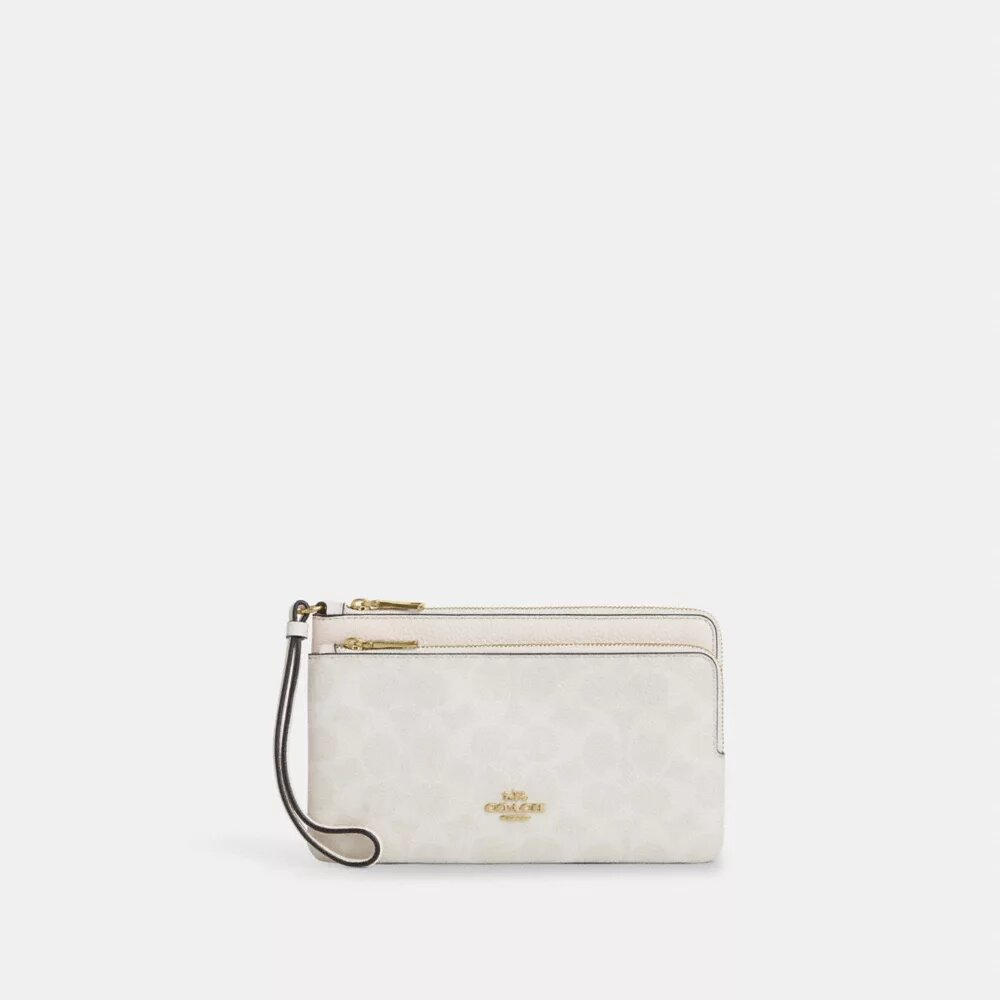 Double Zip Wallet in Signature Canvas