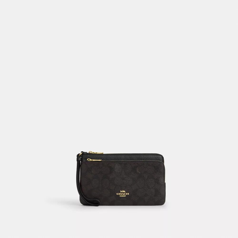 Double Zip Wallet in Signature Canvas