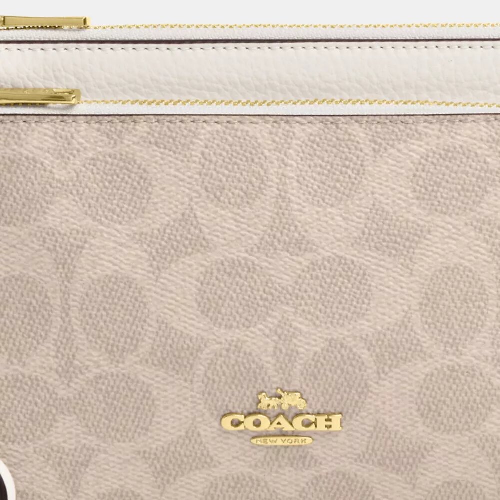 Double Zip Wallet in Signature Canvas
