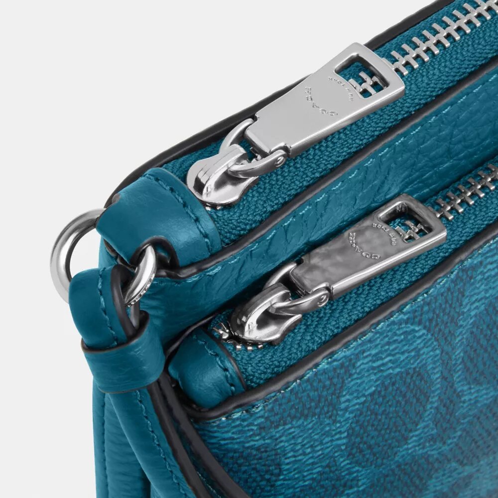 Double Zip Wallet in Signature Canvas