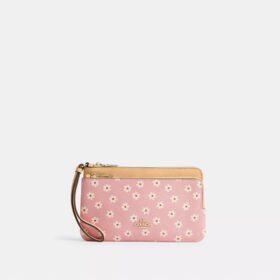 Double Zip Wristlet with Floral Print