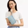 Double Zip Wristlet with Floral Print