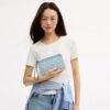 Double Zip Wristlet with Floral Print