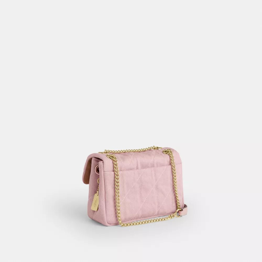 Elodie Crossbody Bag 18 in Loved Denim with Quilting