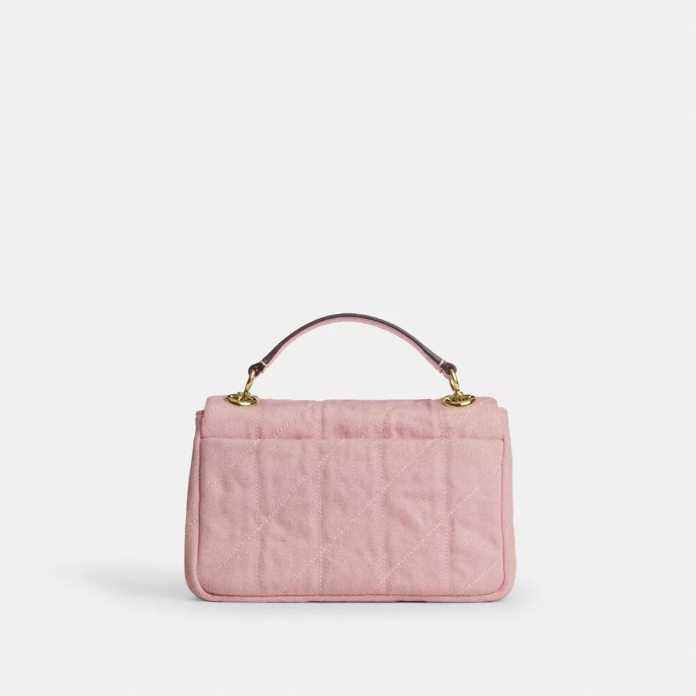Elodie Crossbody Bag 18 in Loved Denim with Quilting