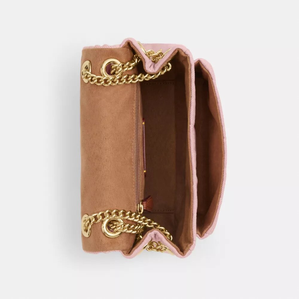Elodie Crossbody Bag 18 in Loved Denim with Quilting