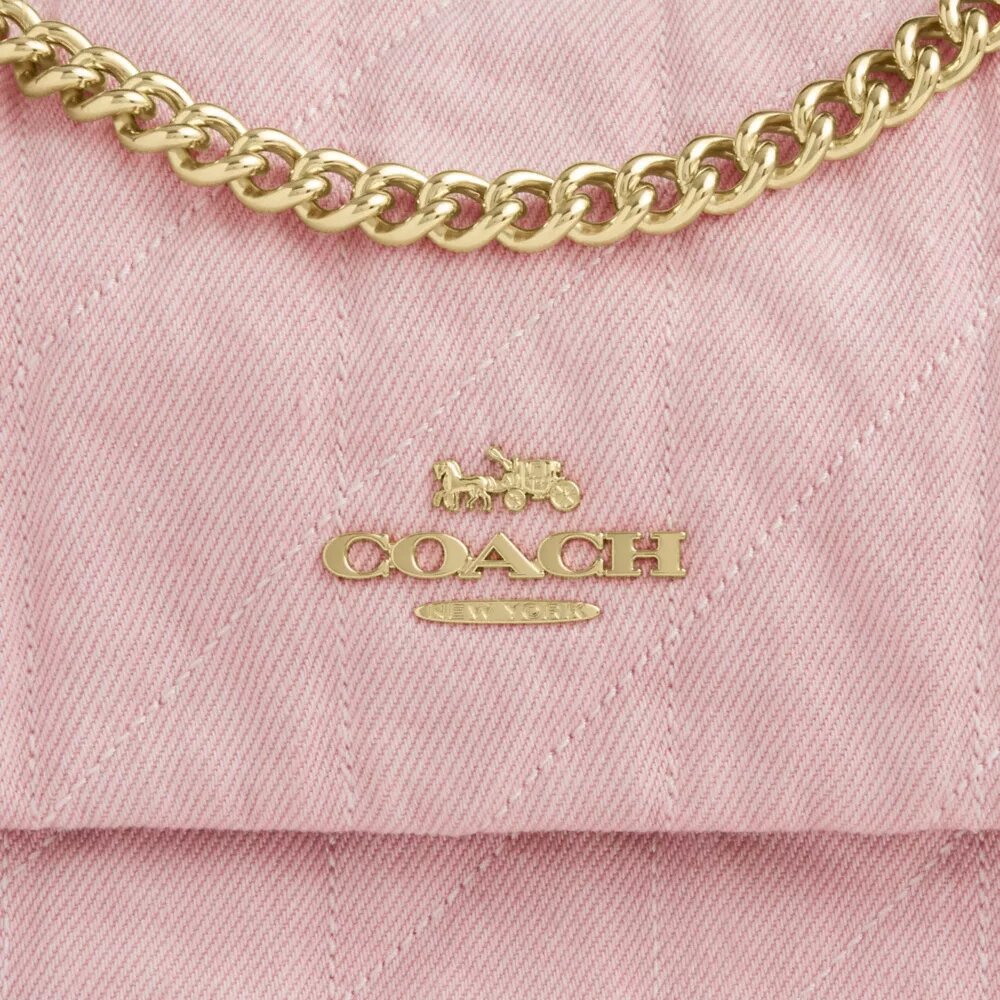 Elodie Crossbody Bag in Loved Denim with Quilting