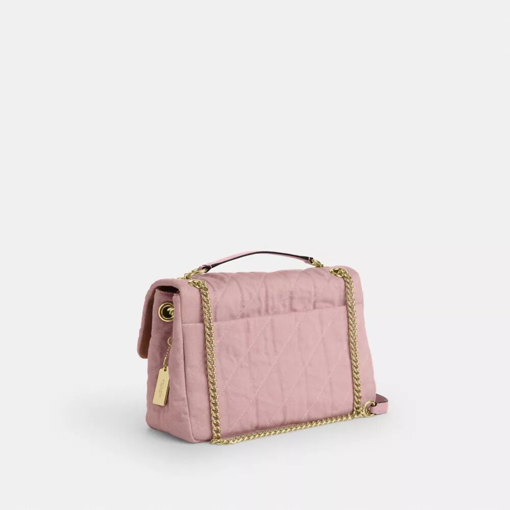 Elodie Crossbody Bag in Loved Denim with Quilting