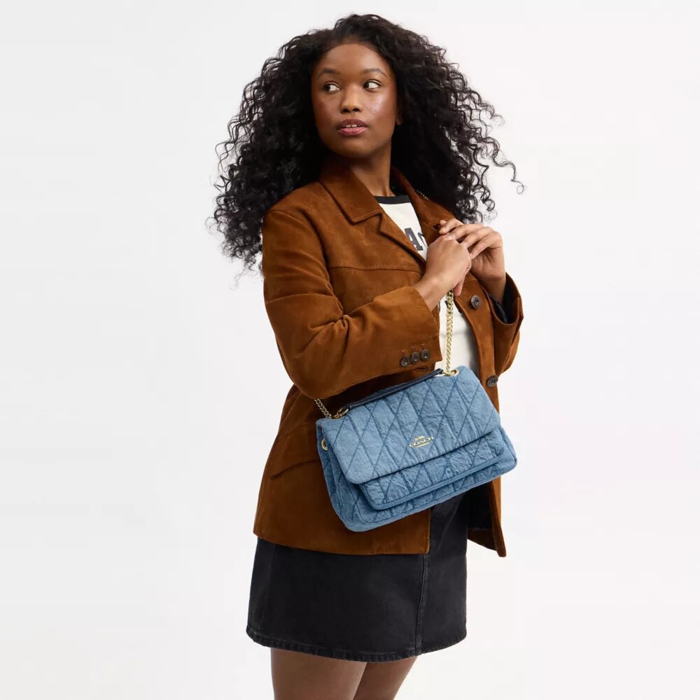 Elodie Crossbody Bag in Regenerative Cotton with Quilting