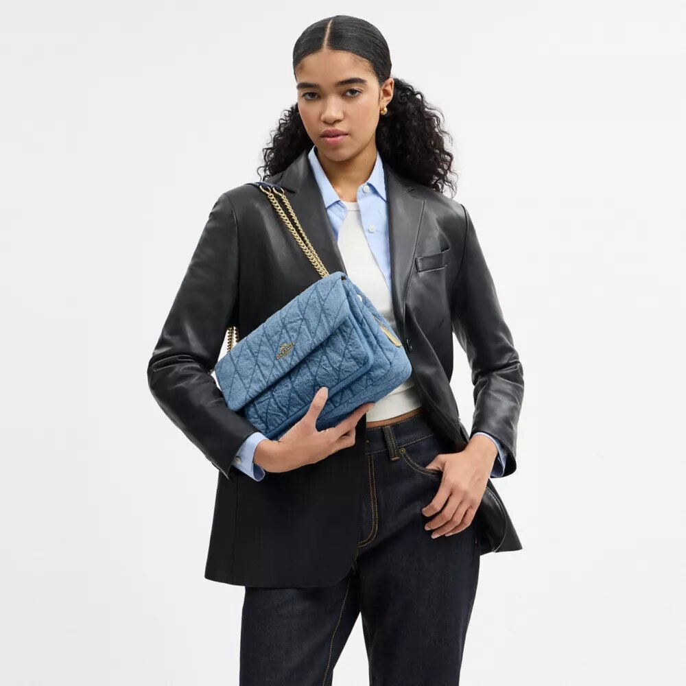 Elodie Crossbody Bag in Regenerative Cotton with Quilting