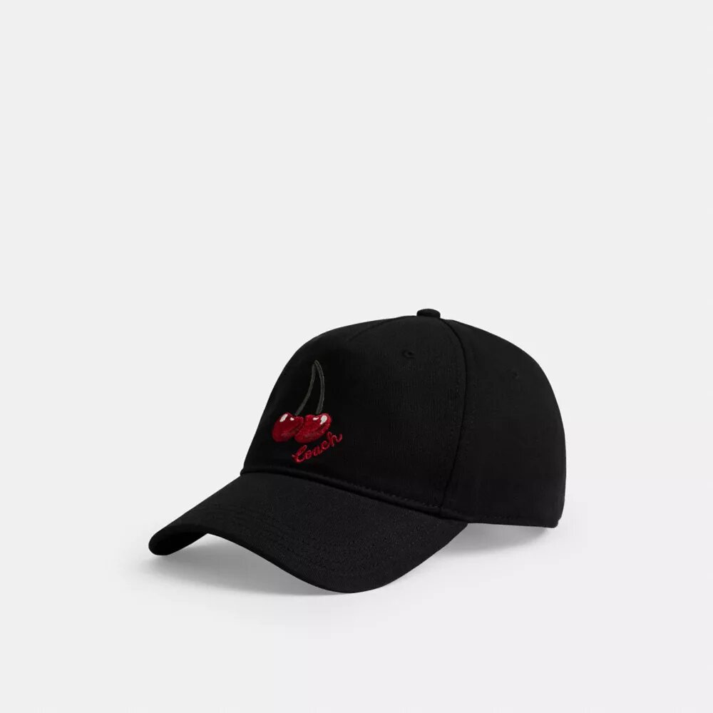 Embroidered Cherries Baseball Hat