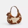 Emily Shoulder Bag in Haircalf with Cow Print