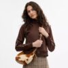 Emily Shoulder Bag in Haircalf with Cow Print