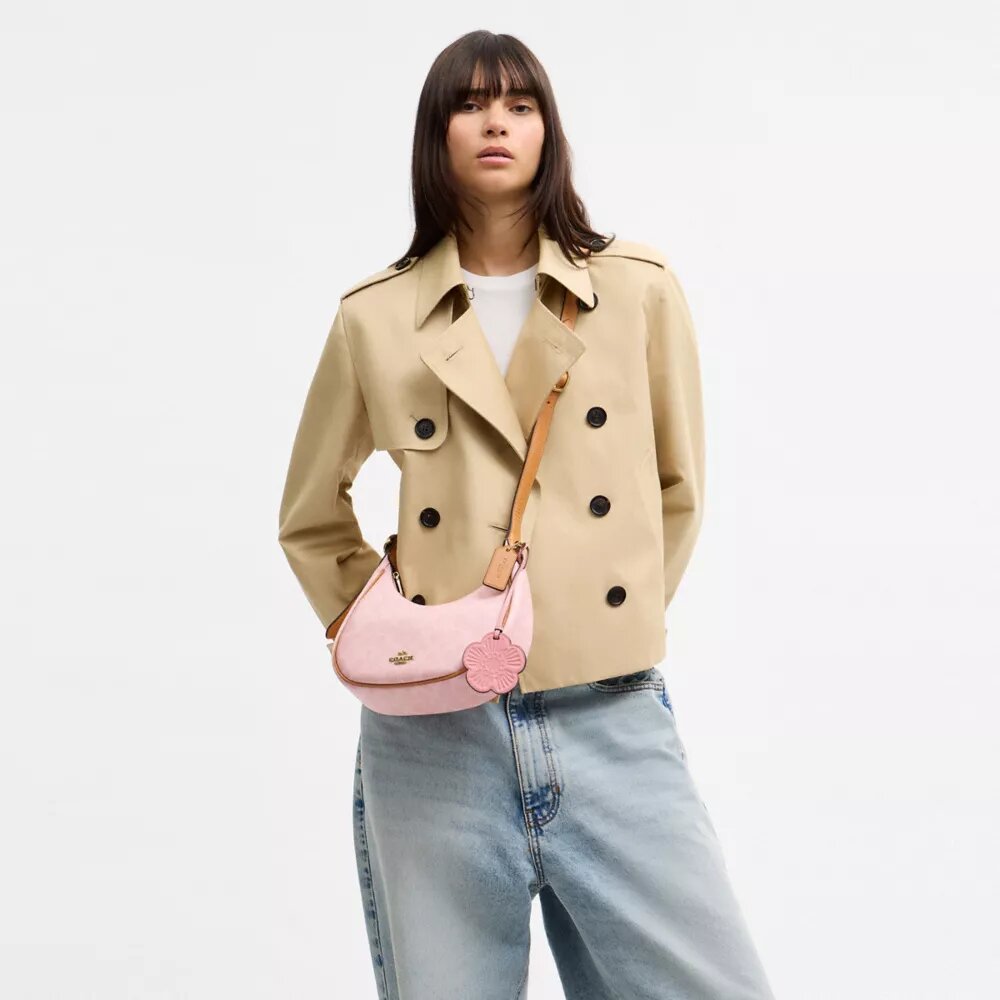 Emily Shoulder Bag in Signature Canvas with Charms