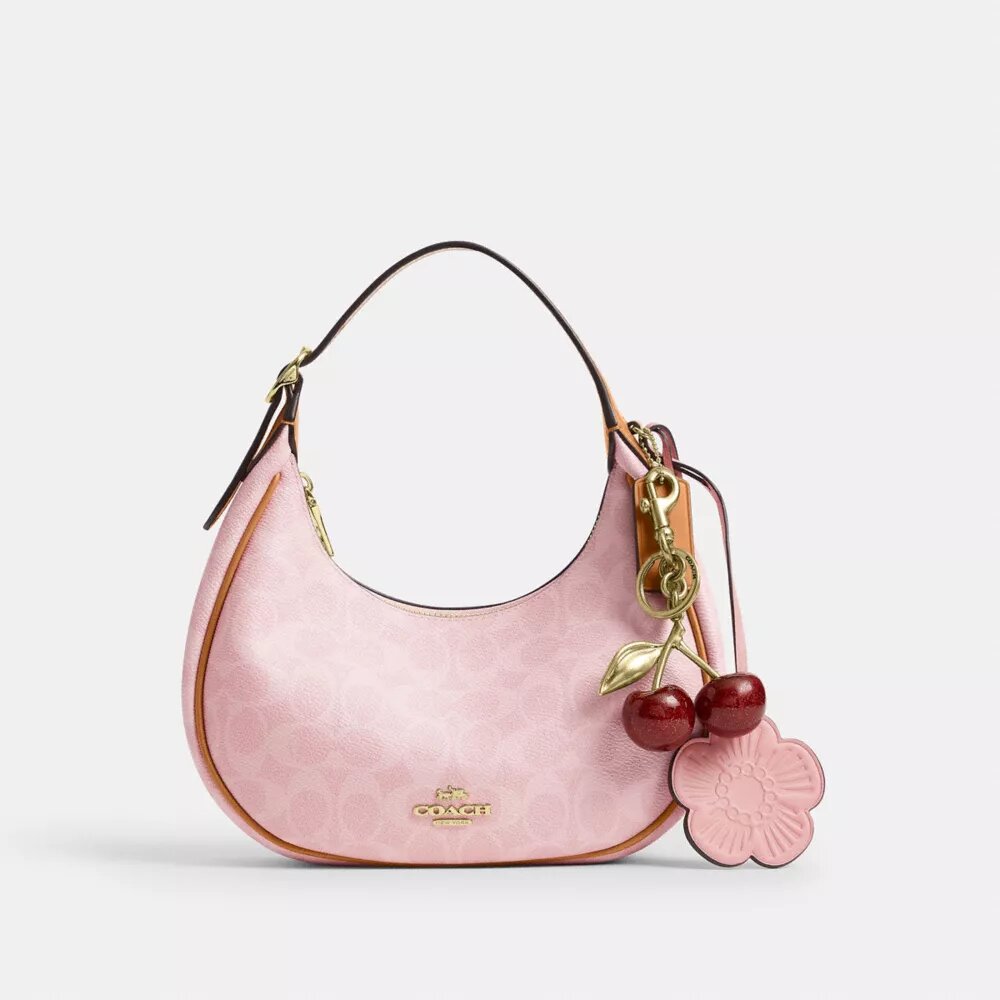 Emily Shoulder Bag in Signature Canvas with Charms