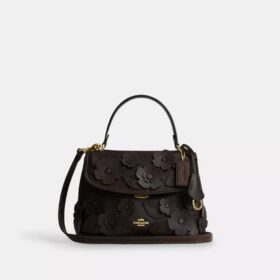 Emory Top Handle Bag with Floral Applique