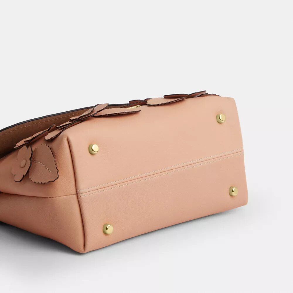 Emory Top Handle Bag with Floral Applique