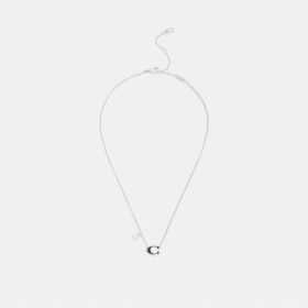 Enamel Signature Heart Charm Pendant Necklace