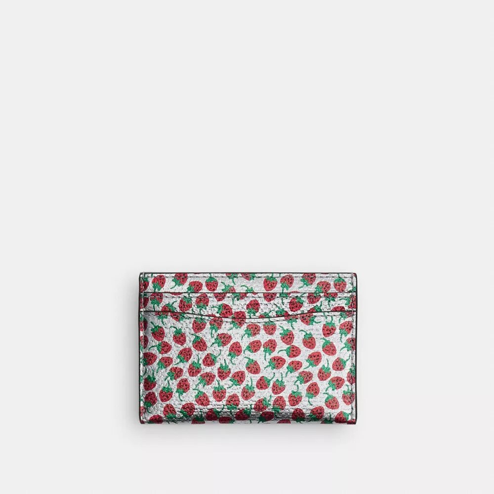 Essential Card Case with Strawberry Print