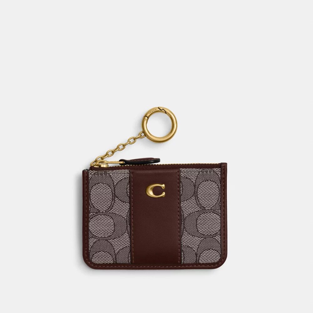 Essential Mini Id Card Case in Signature Jacquard