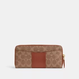 Essential Slim Accordion Zip Wallet in Signature Canvas