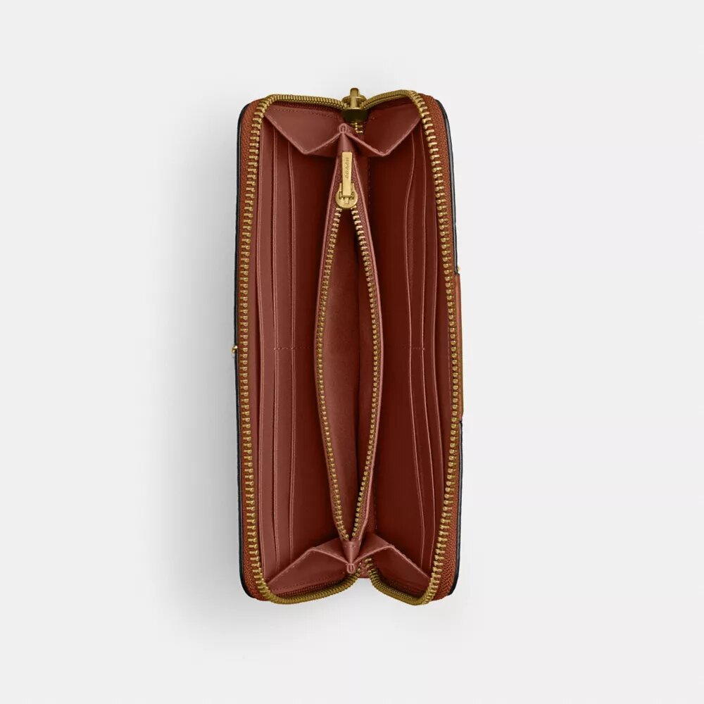 Essential Slim Accordion Zip Wallet in Signature Canvas